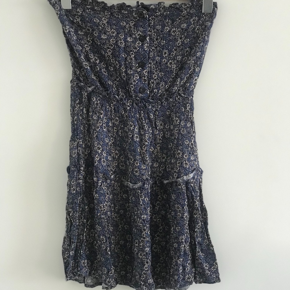 Strapless floral dress